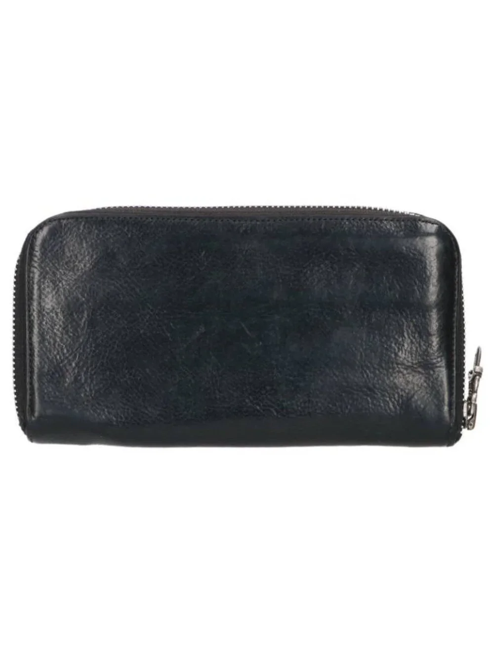 Chrome Hearts Rec Zip Plane Round Zip Leather Wallet